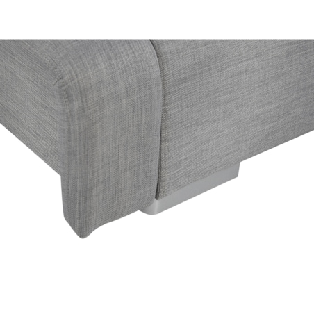 Łóżko tapicerowane 140 x 200 cm szare NANTES