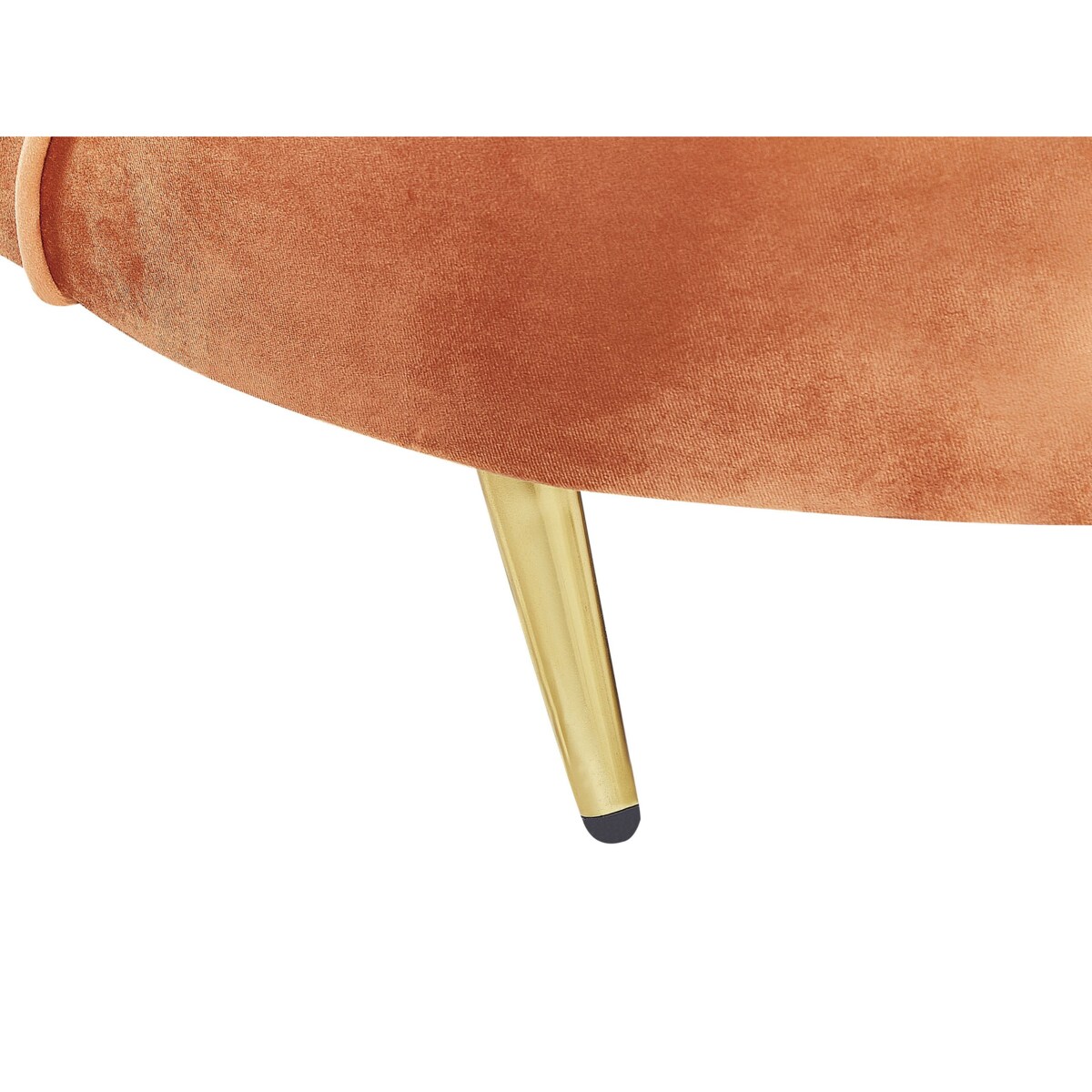 Sofa welurowa pomarańczowa SAVAR