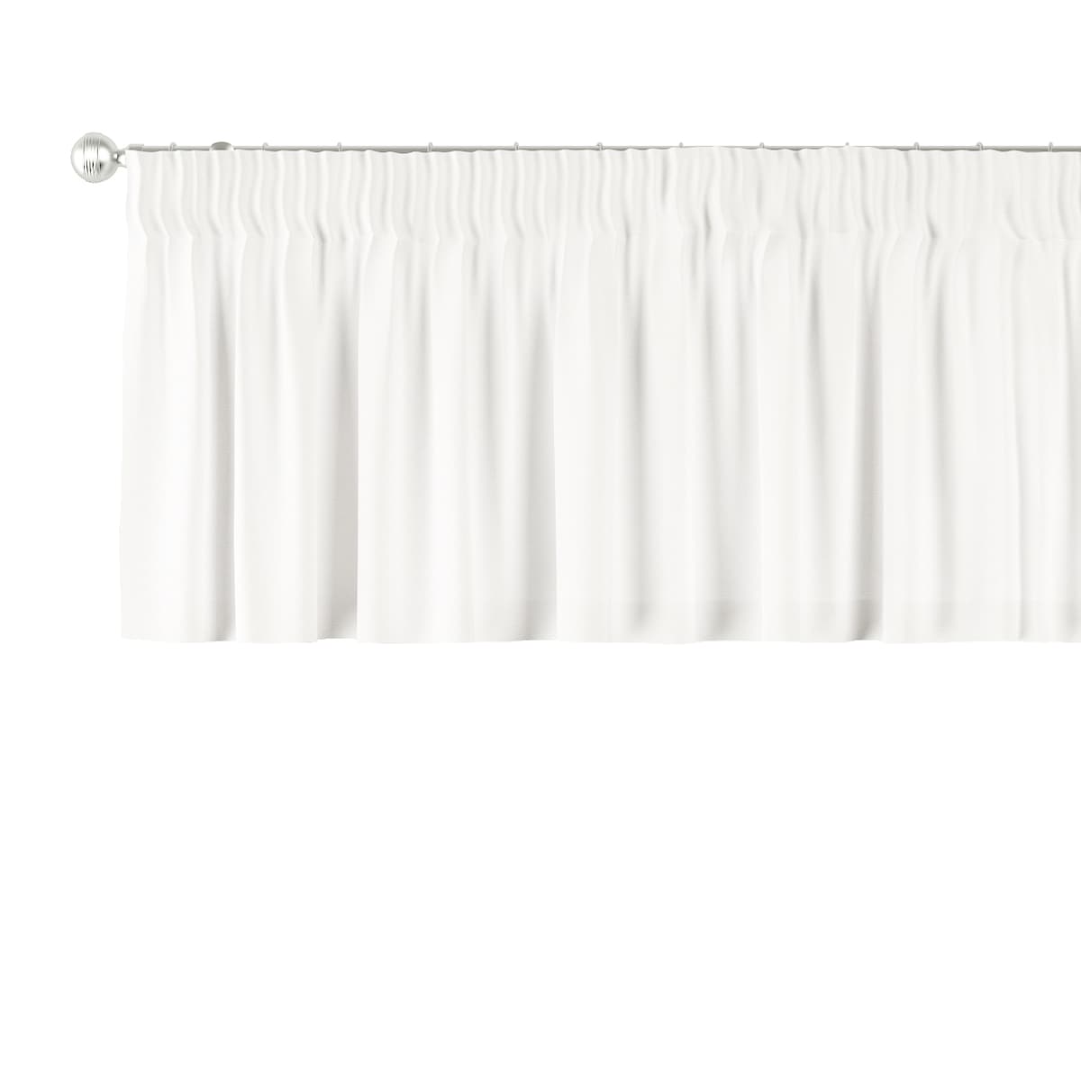 Lambrekin na taśmie marszczącej 130x40 biały