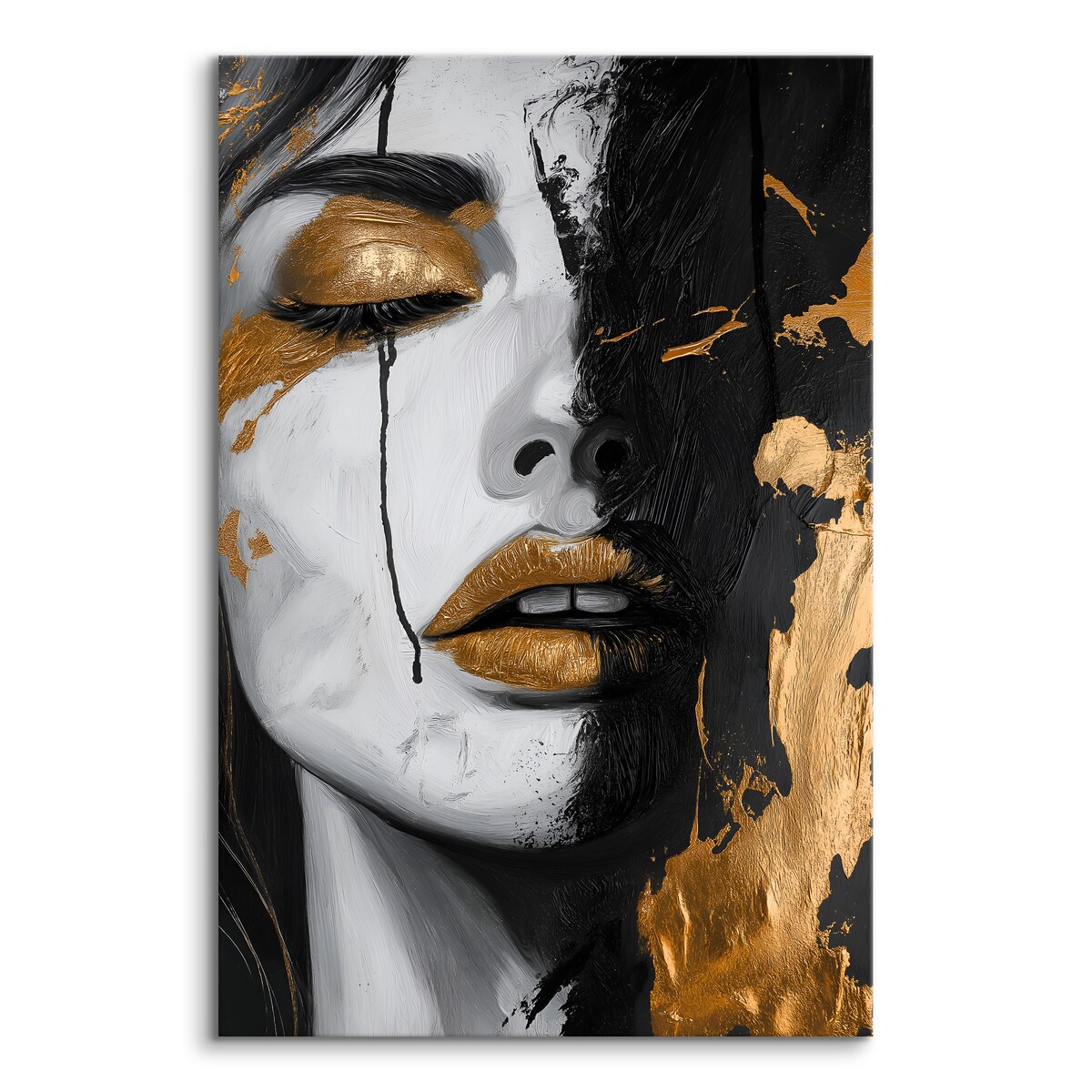 OBRAZ DO SALONU NA PŁÓTNIE KOBIECY PORTRET STYL GLAMOUR ABSTRAKCJA 50x70cm