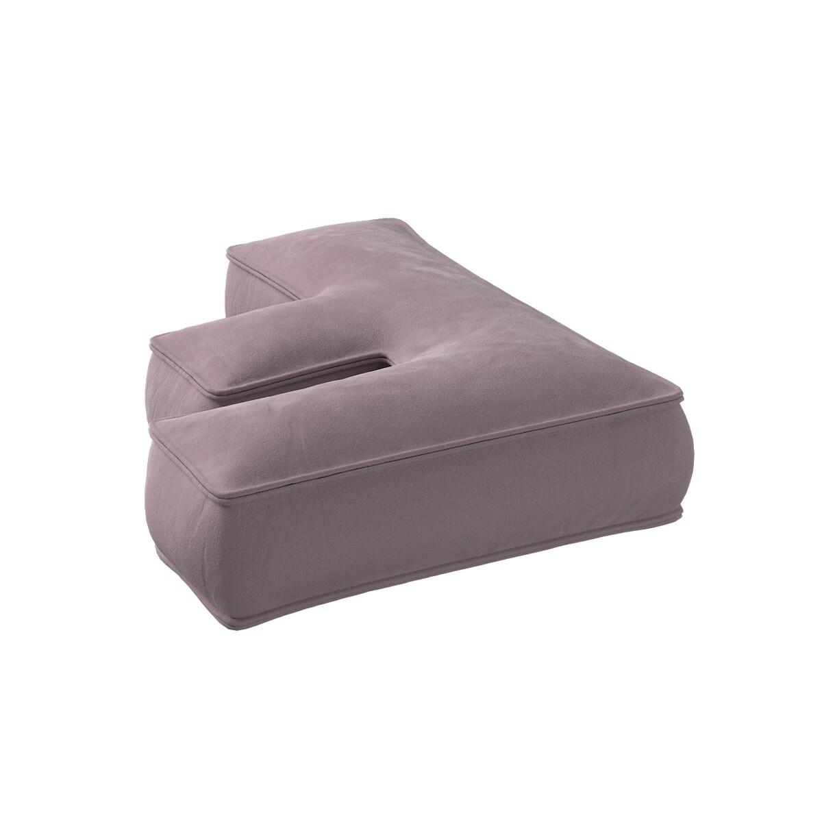 Poduszka literka F, zgaszony róż, 35x40cm, Posh Velvet