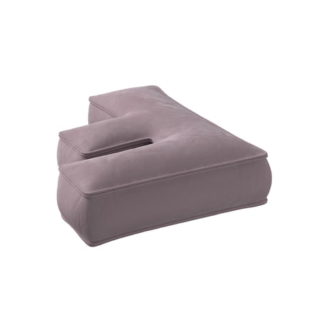 Poduszka literka F, zgaszony róż, 35x40cm, Posh Velvet