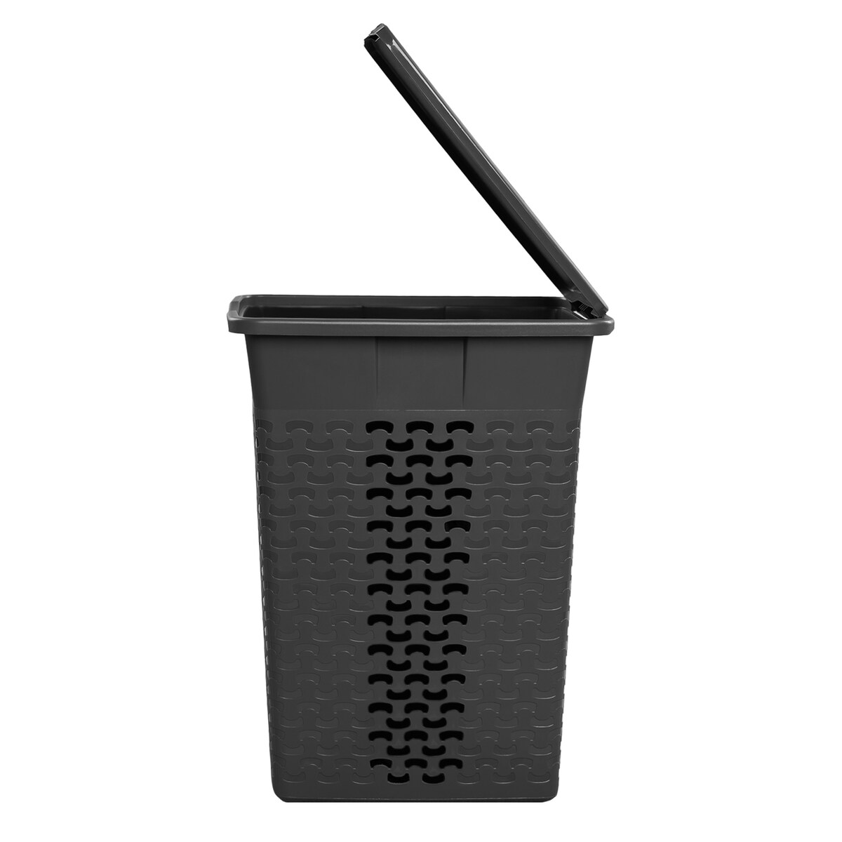 Kosz Na Pranie Bieliznę Wolnostojący Łazienkowy 55 L Szary Melanż