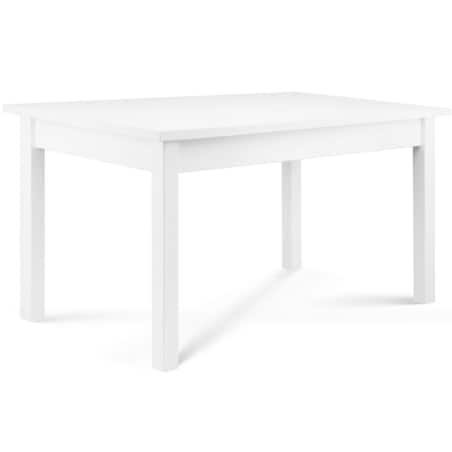 KONSIMO CENARE Stół prosty rozkładany 140 x 80 cm biały