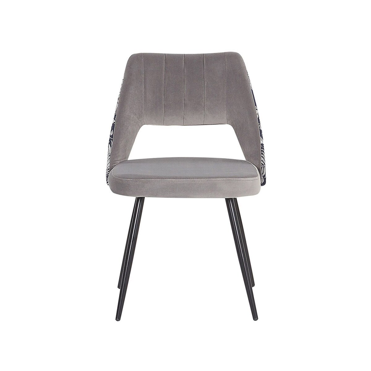 Zestaw 2 krzeseł do jadalni welurowy szary ANSLEY
