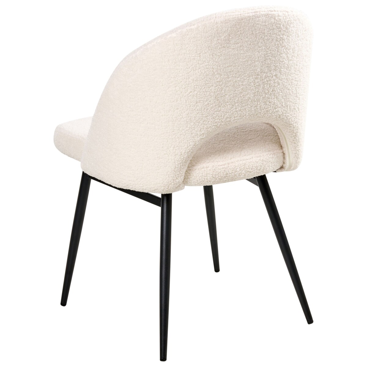 Zestaw 2 krzeseł do jadalni ONAGA Boucle Biały