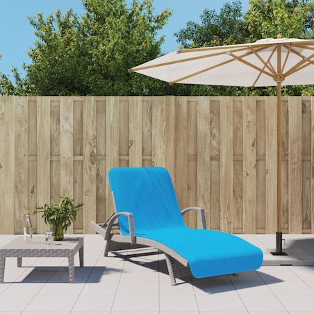 vidaXL Ręczniki plażowe, 2 szt., turkusowe, 75x200 cm, 400 g/m²