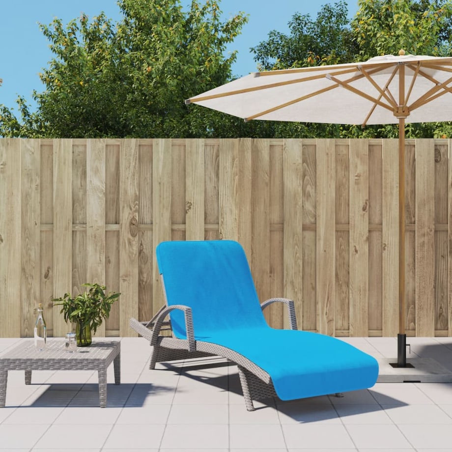 vidaXL Ręczniki plażowe, 2 szt., turkusowe, 75x200 cm, 400 g/m²