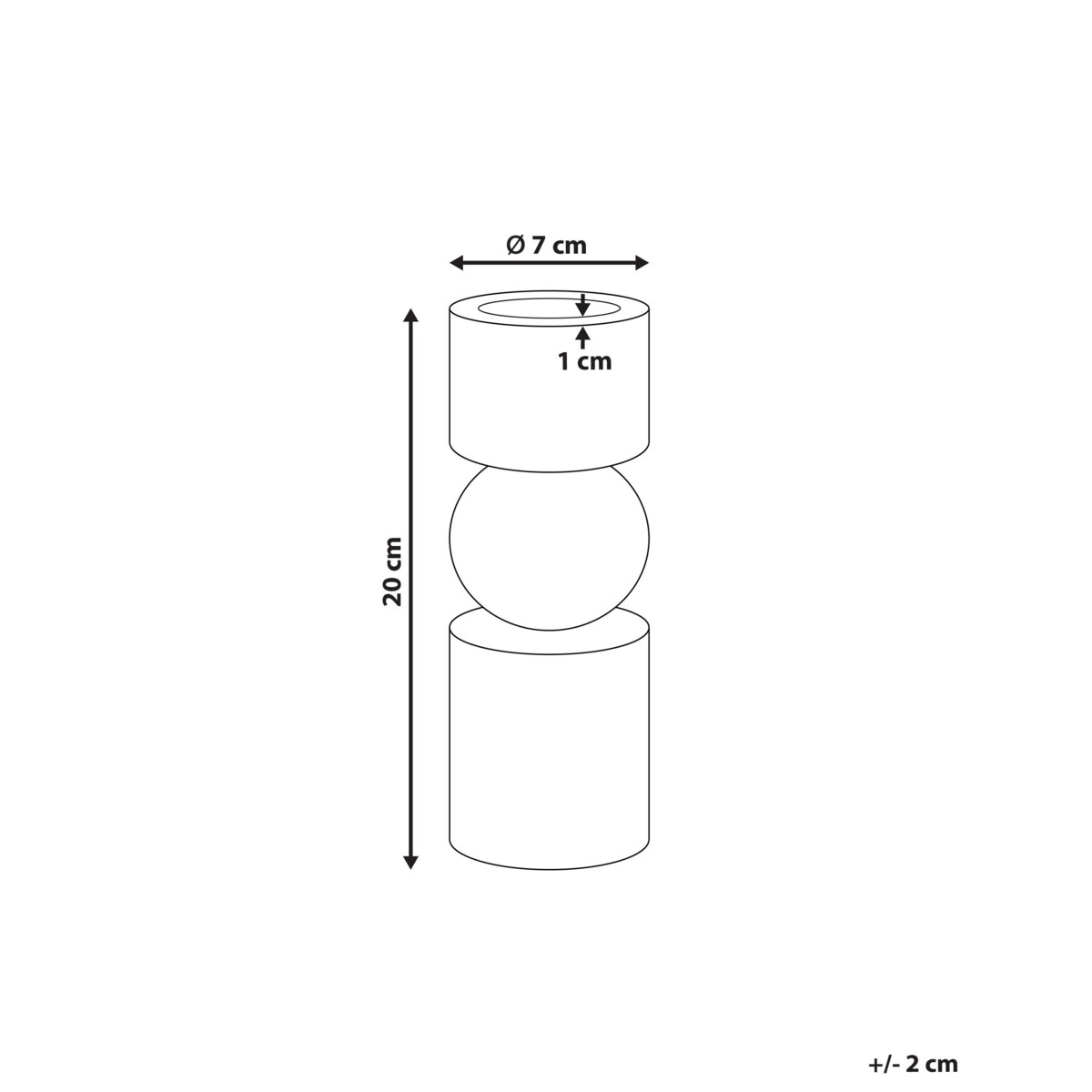 Świecznik marmurowy biały IOANNINA