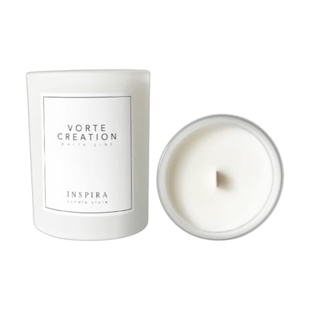 Świeca zapachowa White Vorte Creation, 390 g, INSPIRA
