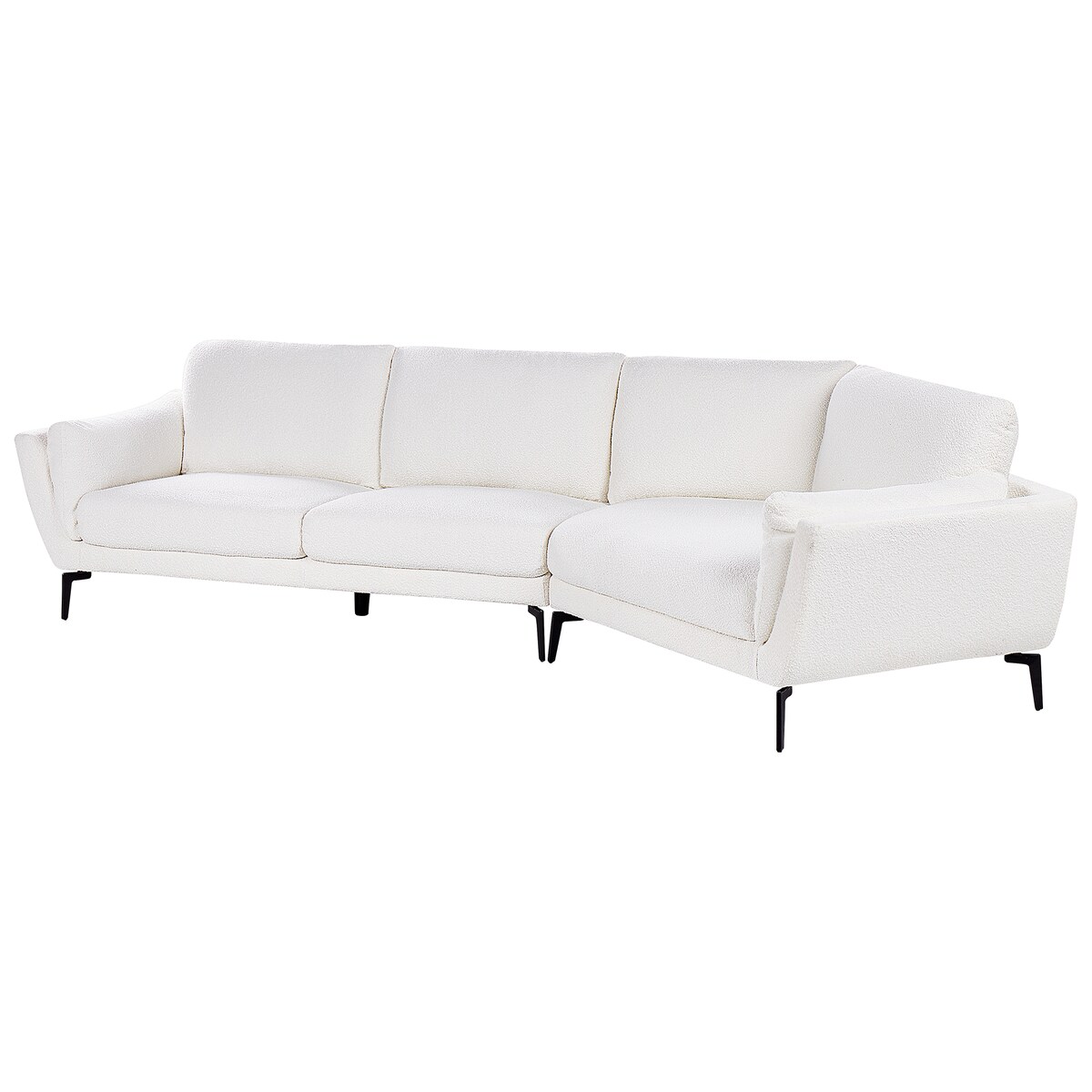 Sofa dla 3 osób KANSSELI Boucle Biały