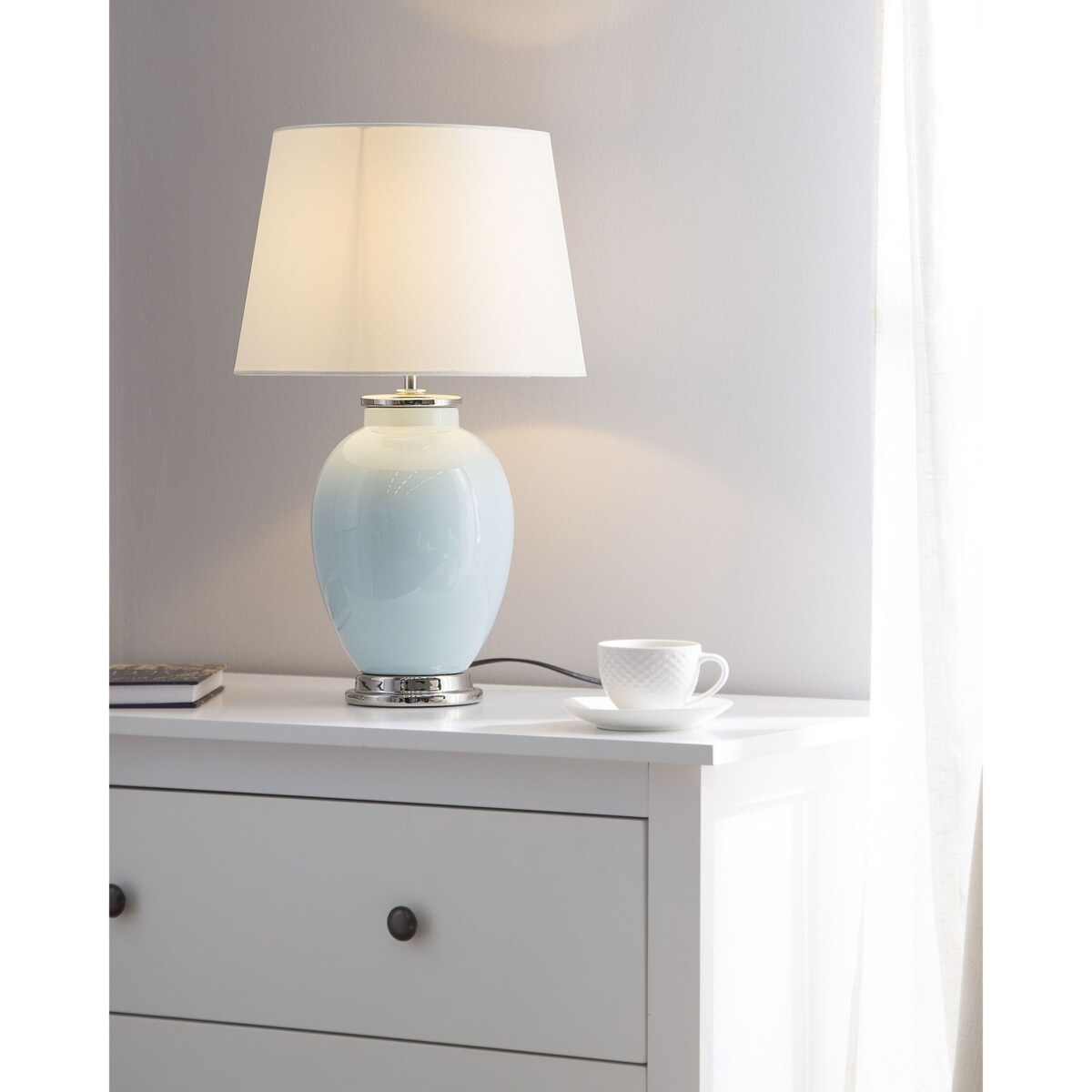 Lampka nocna ceramiczna niebieska BRENTA