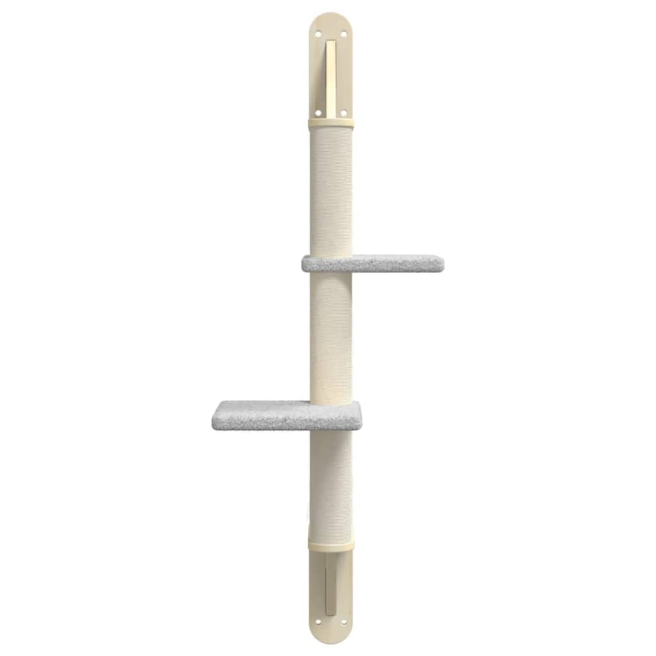 vidaXL Ścienne drzewko dla kota z drapakiem, jasnoszare, 108 cm