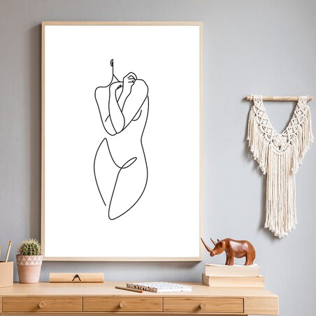 plakat line art female body 3 50x70 cm