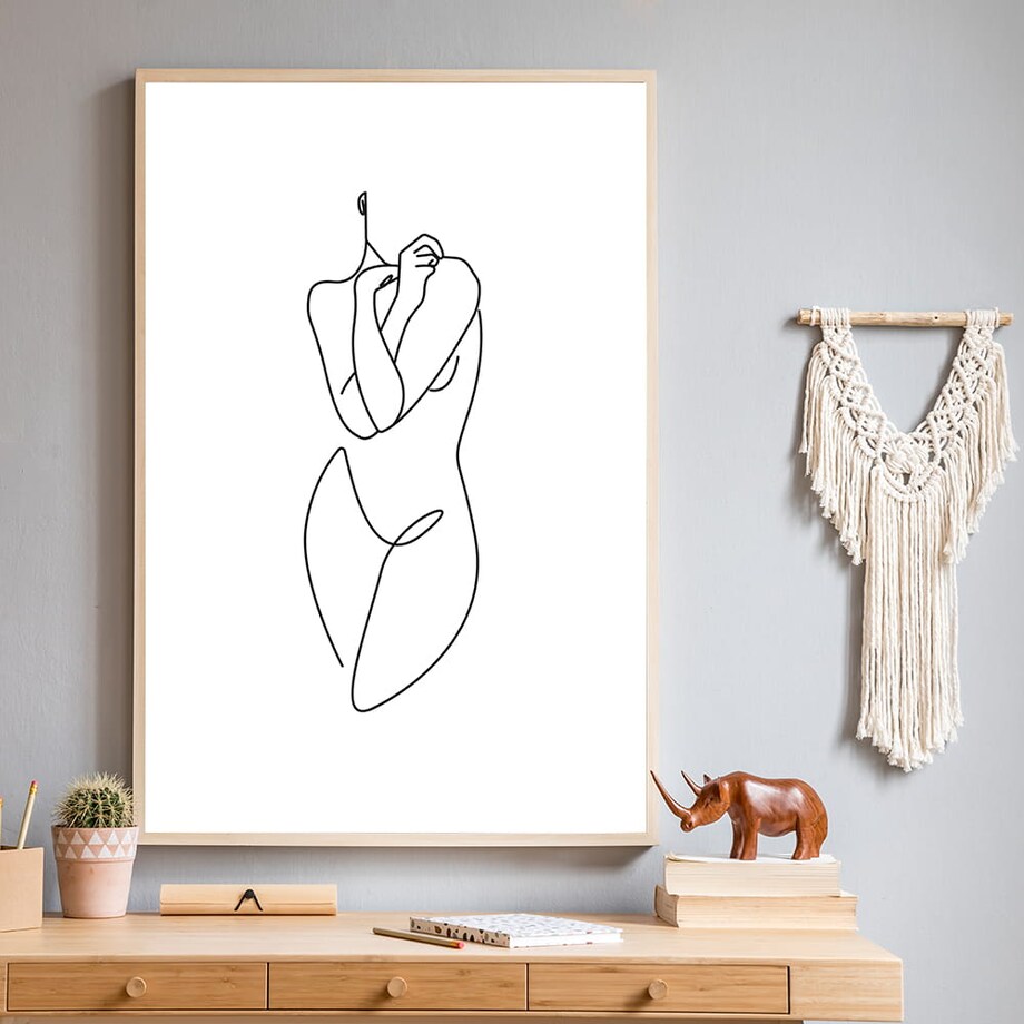 plakat line art female body 3 50x70 cm