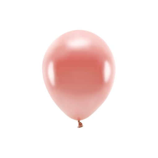 Balony Eco 26cm metalizowane, różowe złoto (1 op. / 10 szt.)
