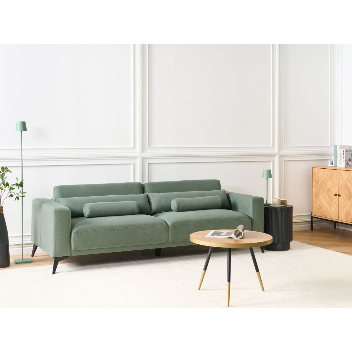 Sofa 3-osobowa zielona ANGE