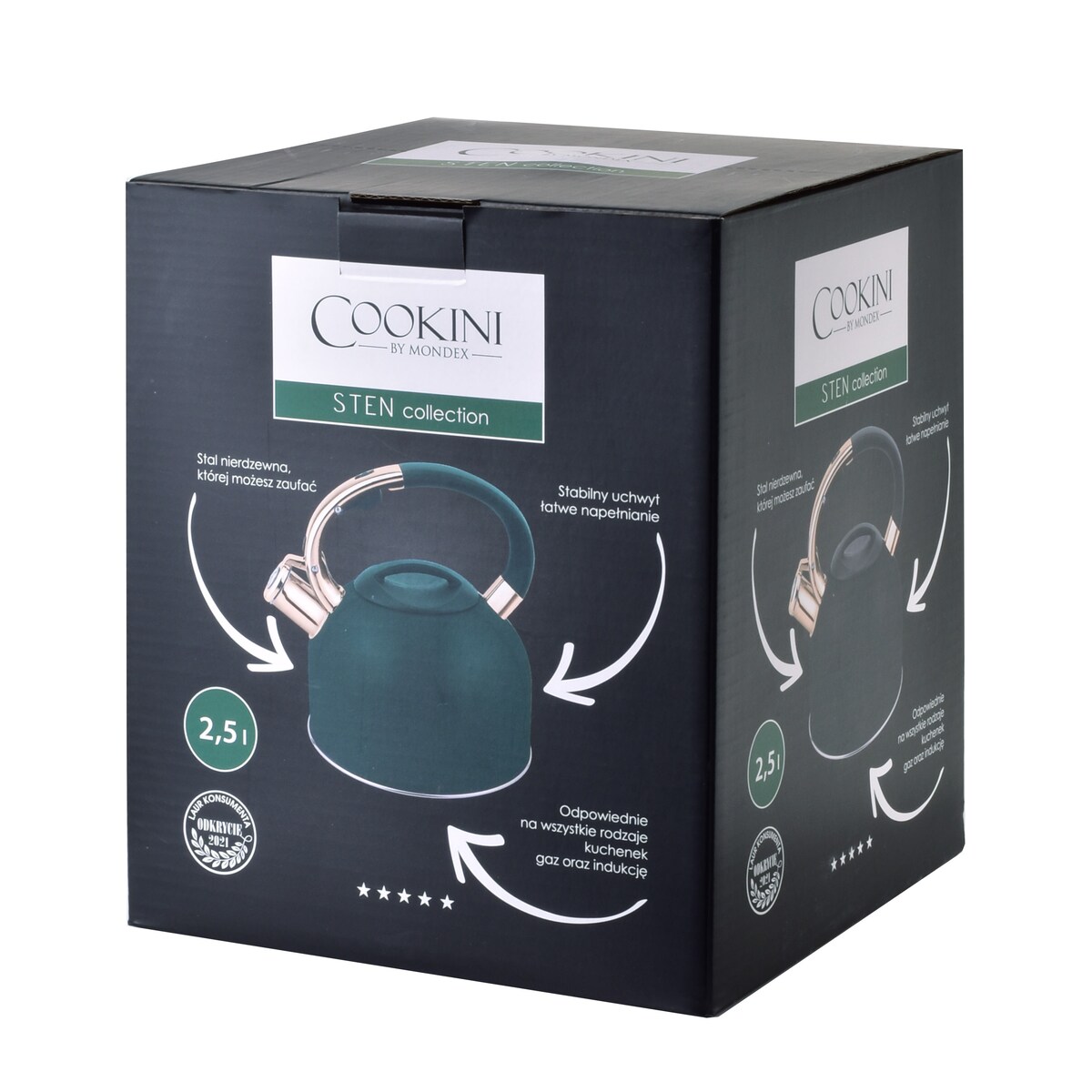 STEN GOLD Czajnik 2,5L COOKINI 19x22xh23cm