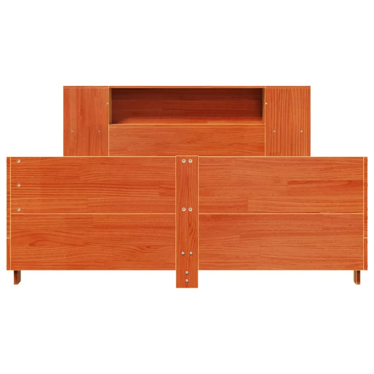 vidaXL Rama łóżka bez materaca, woskowy brąz, 150x200 cm, lita sosna