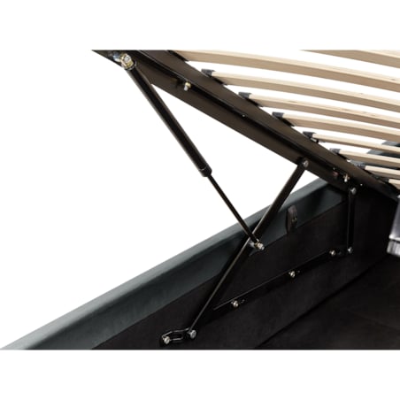 Łóżko z pojemnikiem Welur BOUSSE 160 x 200 cm Ciemnoszary