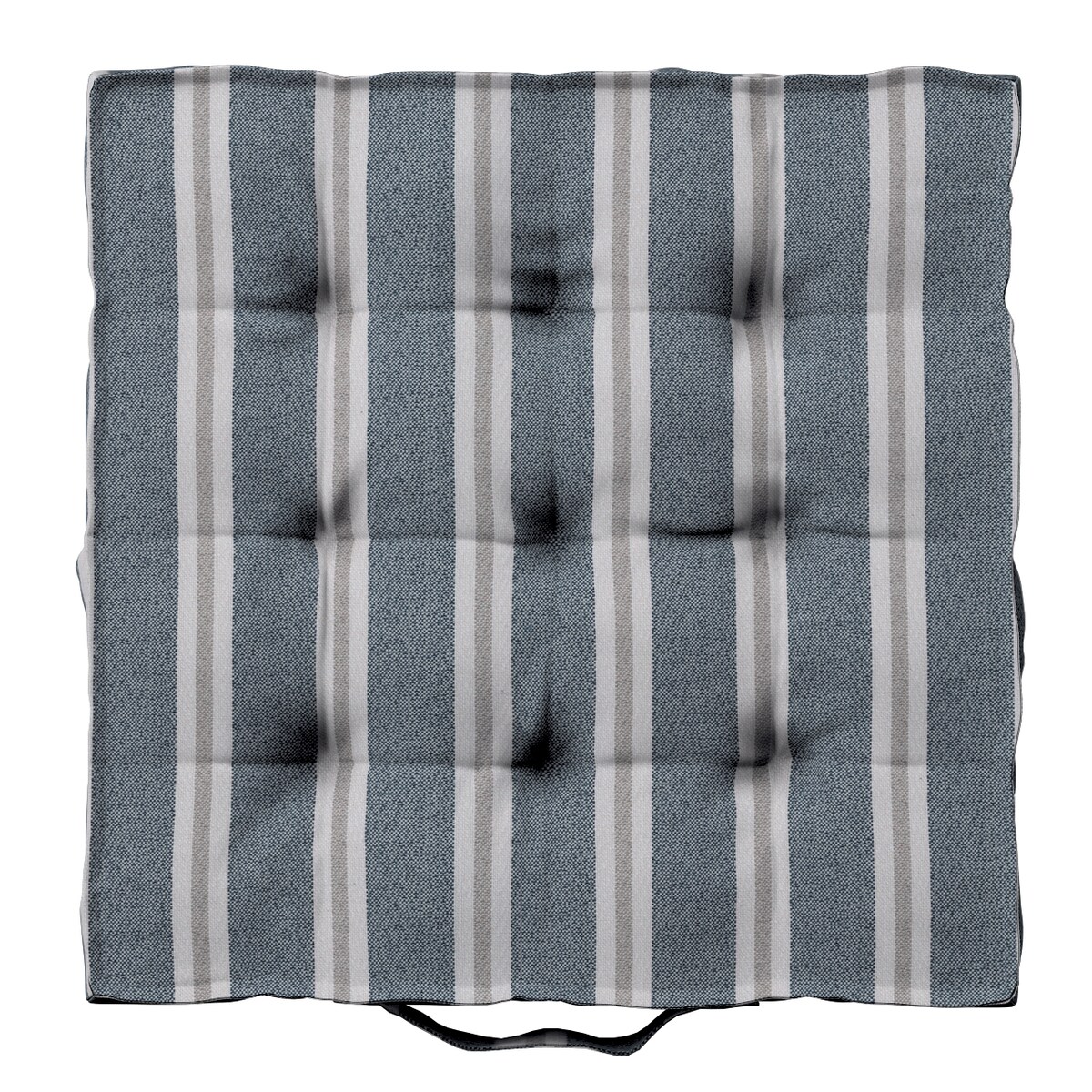 Poduszka na krzesło Kuba, niebiesko-beżowe pasy, 40 x 40 x 6 cm, Scotti