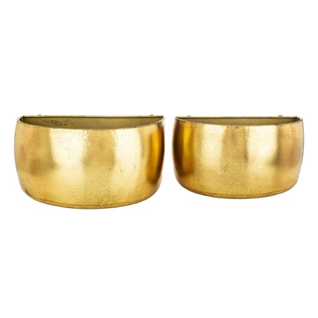 Osłonka metalowa 2 szt. 14x27x18 i 14x27x16 cm do mocowania na ścianie złota