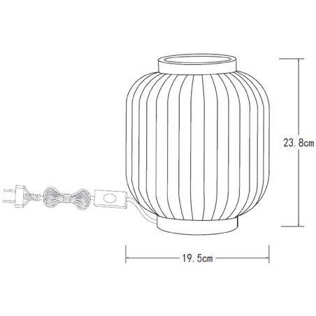 Stołowa LAMPA stojąca GOSSE 13535/24/31 Lucide plisowana LAMPKA porcelanowa biała