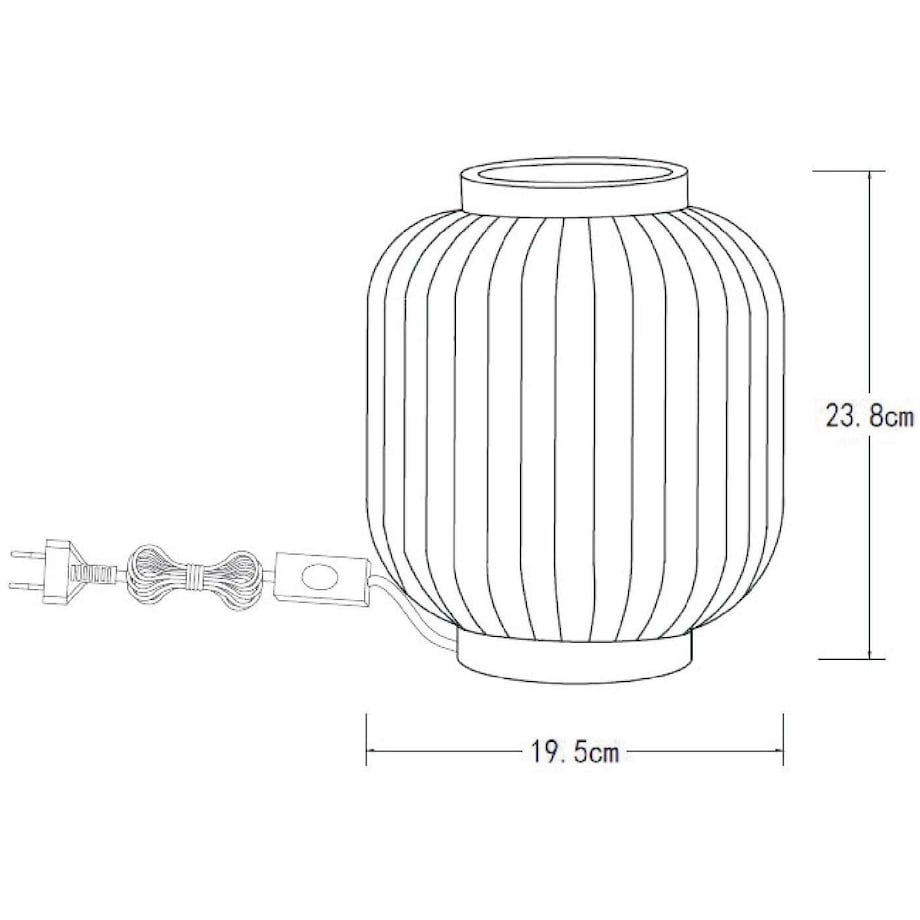 Stołowa LAMPA stojąca GOSSE 13535/24/31 Lucide plisowana LAMPKA porcelanowa biała