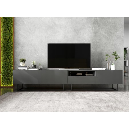 Szafka RTV Loft Grafit MAT Komoda RTV Loft Szuflada 240 cm