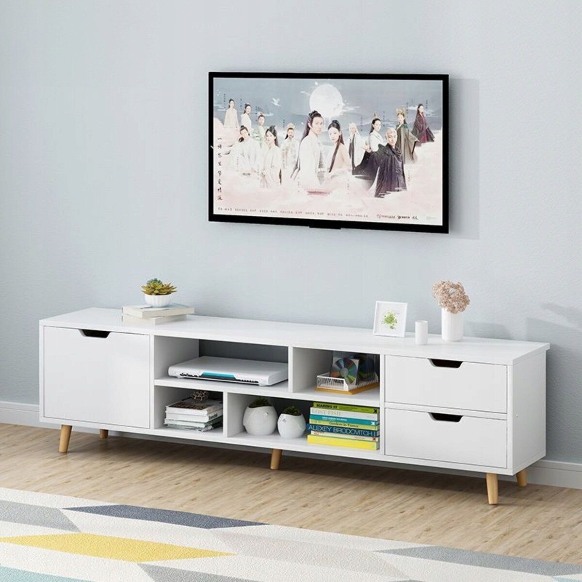 Stolik szafka rtv pod telewizor biała 140 cm