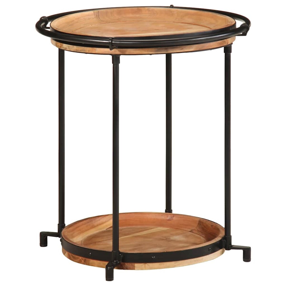 vidaXL Stolik pomocniczy Ø55x60 cm Drewno lite Akacja