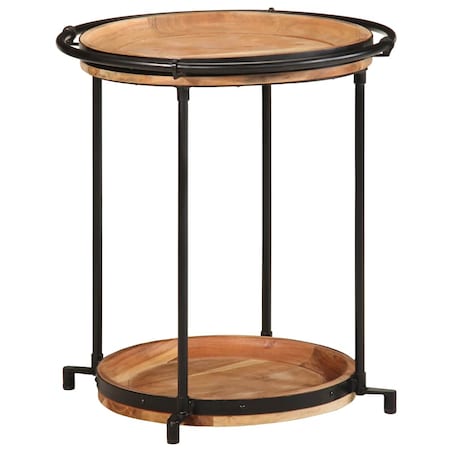 vidaXL Stolik pomocniczy Ø55x60 cm Drewno lite Akacja