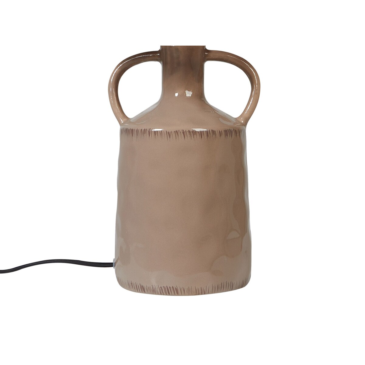 Lampa stołowa ceramiczna beżowoszara LARISSOS