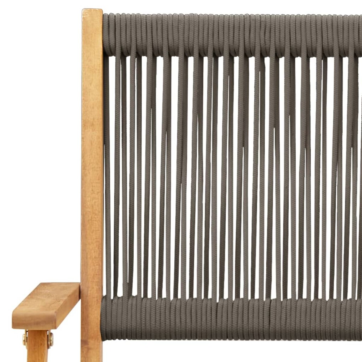 vidaXL Składane krzesła ogrodowe, 4 szt., szare, lite drewno akacjowe