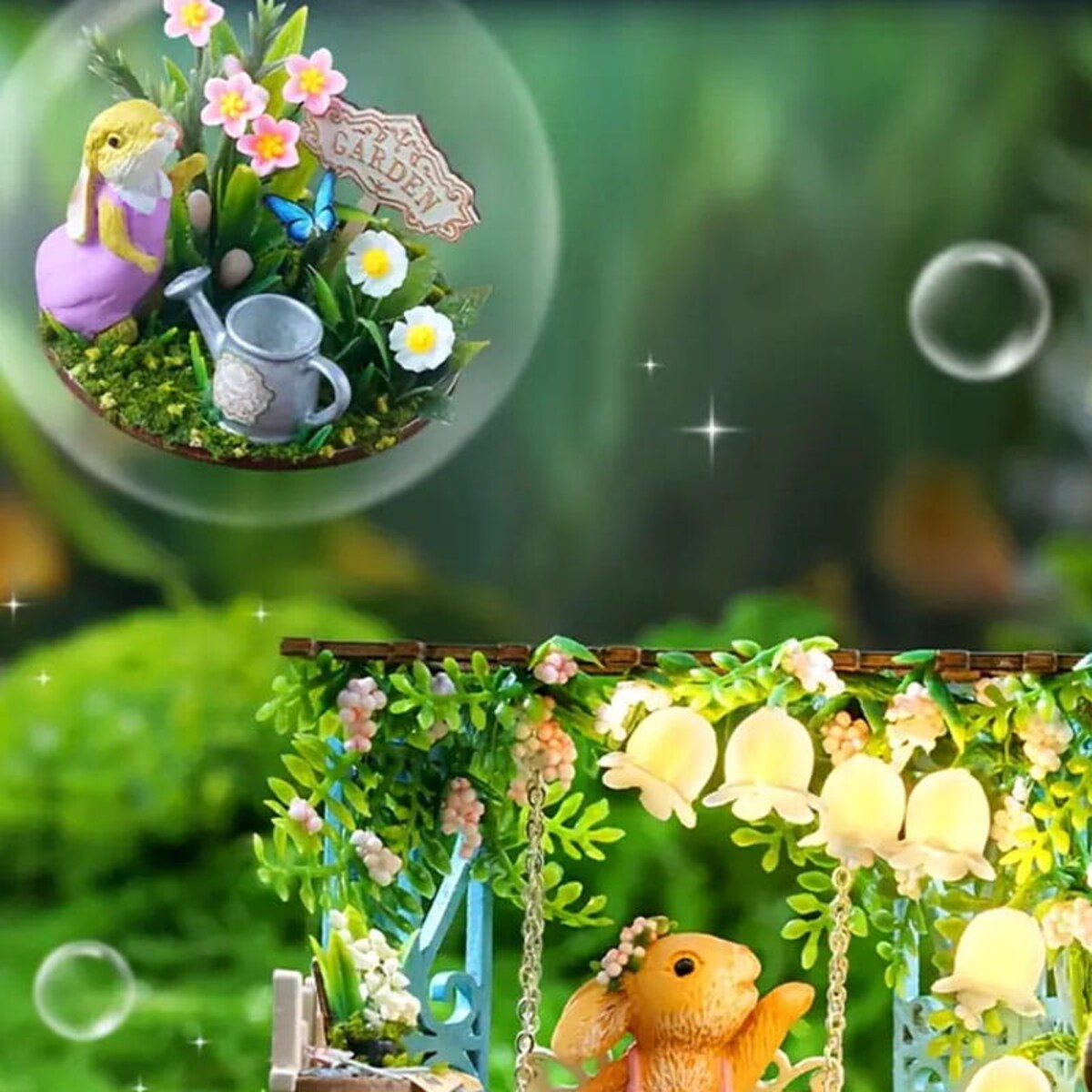 Miniaturowy domek - Majowe konwalie