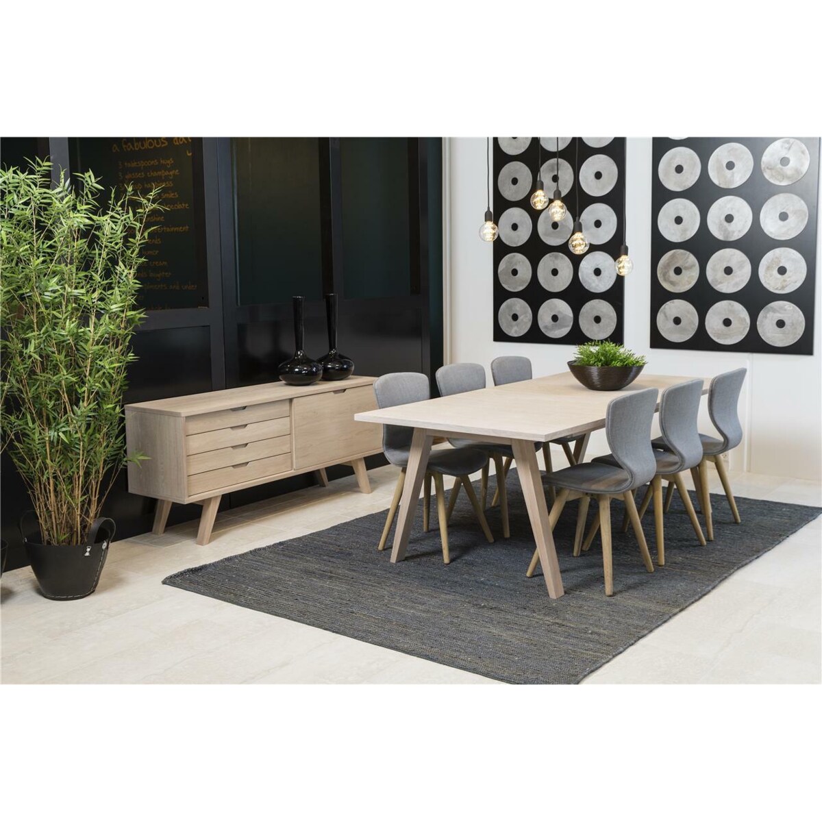 Komoda A-line dąb bielony boho