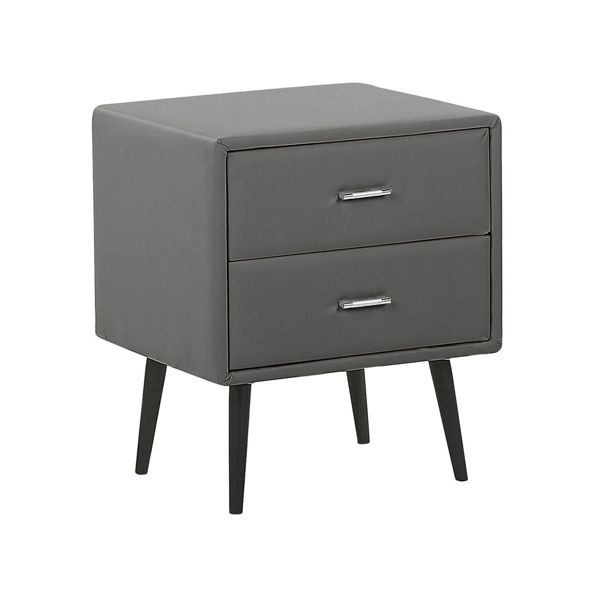 Zestaw mebli do sypialni ekoskóra 160 x 200 cm szary ESSONNE