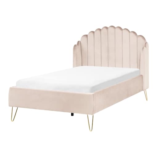 Łóżko AMBILLOU 120 x 200 cm Jasnobeżowy