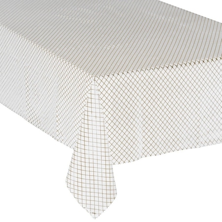 Obrus na stół w kratę, 140 x 360 cm