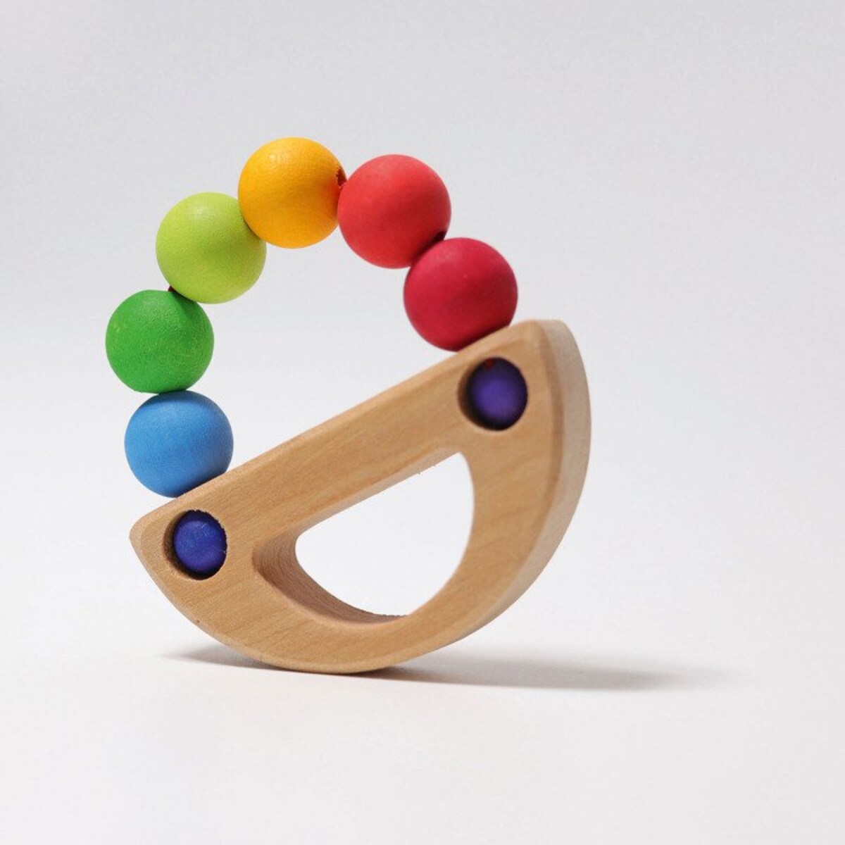 Grzechotka dla niemowlaka Statek drewniana kolorowa 0+ Grimm's