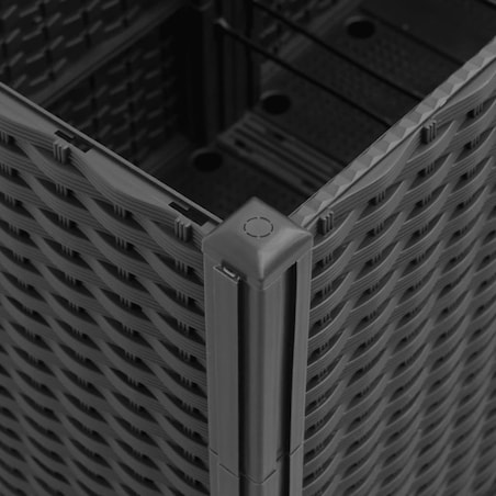 vidaXL Donica ogrodowa, czarna, 160x160x53 cm, PP