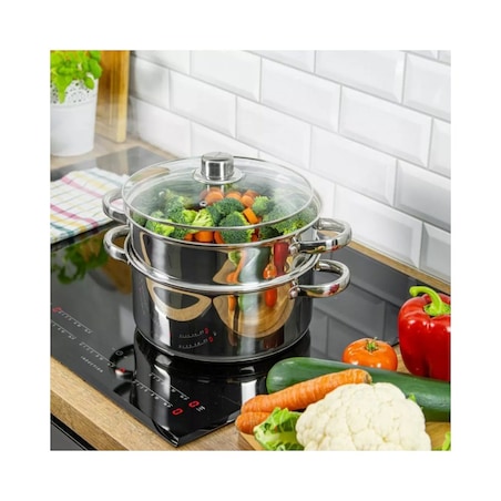 Kinghoff garnek na parę 3 elementy 18cm 7928