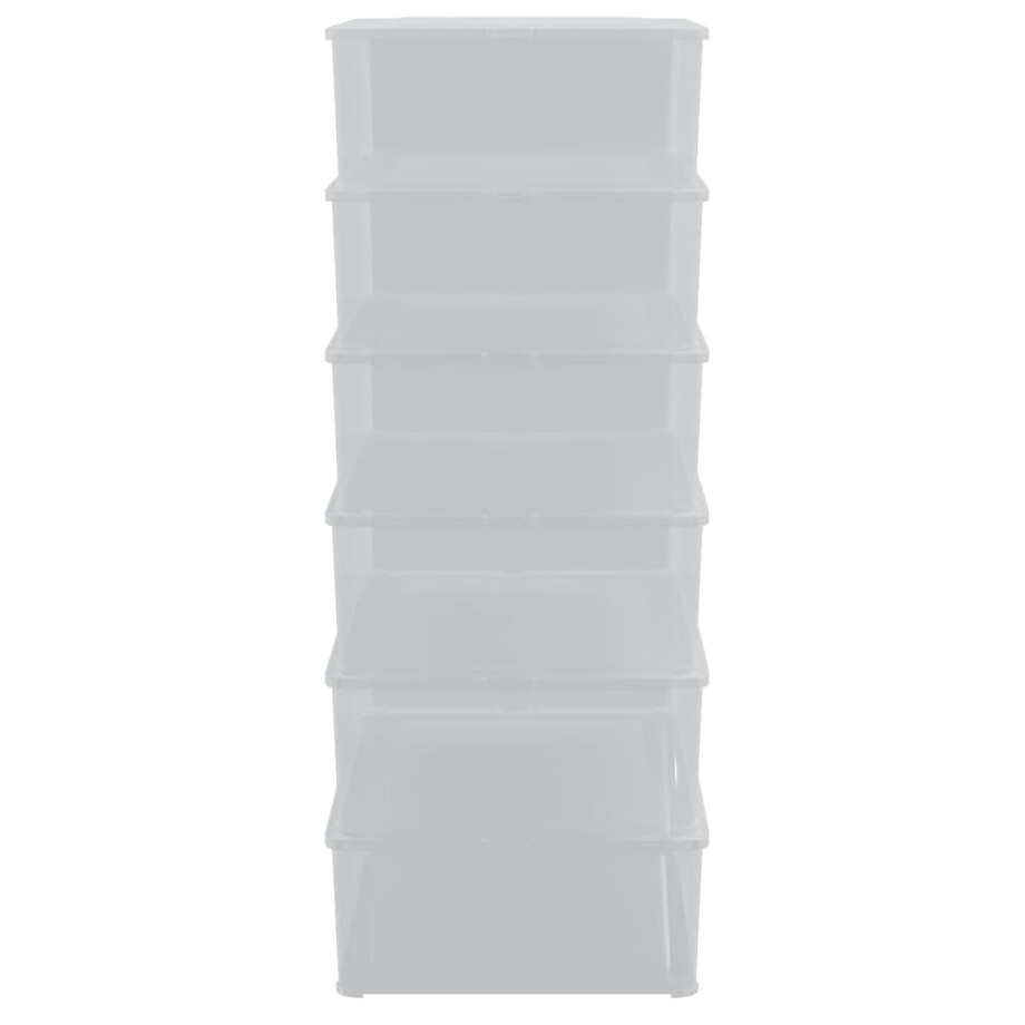 vidaXL Plastikowe pojemniki do przechowywania, 6 szt, 25L, sztaplowane