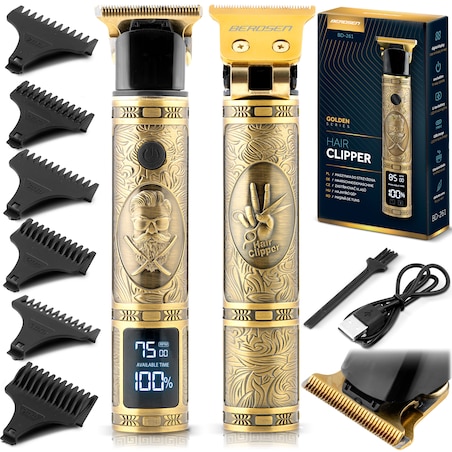 Maszynka do strzyżenia włosów brody Berdsen BD-261 złota Barber