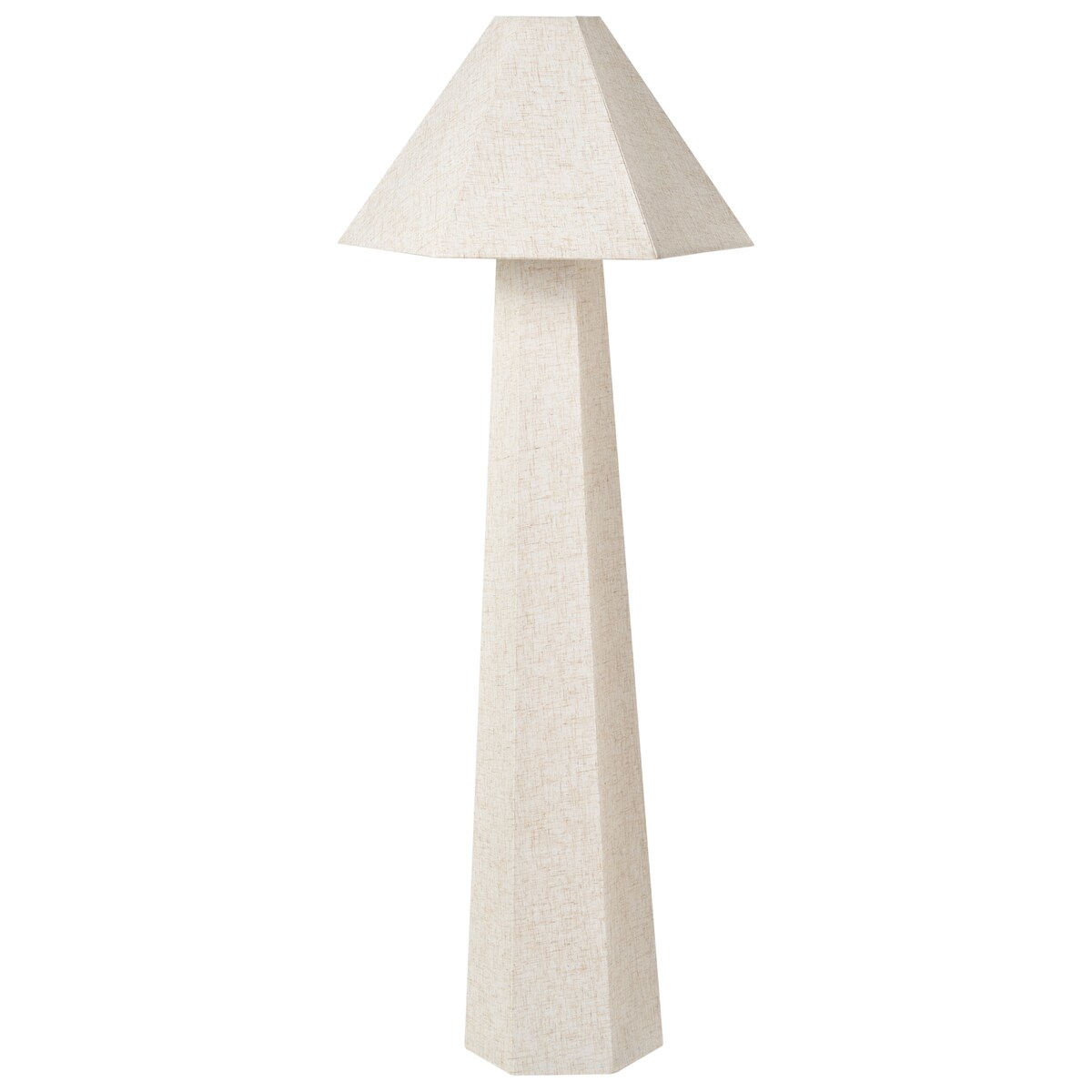 Lampa podłogowa DEMBI Len syntetyczny Jasnobeżowy