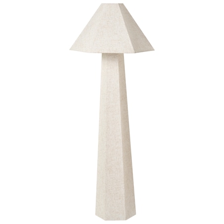 Lampa podłogowa DEMBI Len syntetyczny Jasnobeżowy