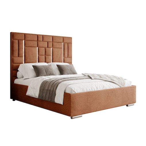 Łóżko tapicerowane BRIGITTE SILVER, pojemnik na pościel, s34, 140x200, Element 09