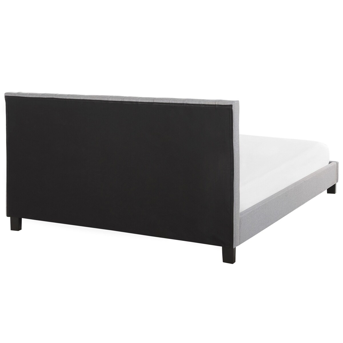 Łóżko tapicerowane 180 x 200 cm jasnoszare POITIERS