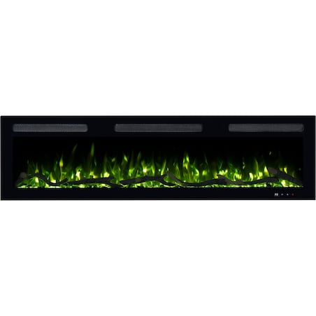 Kominek elektryczny Emotion Flame Monarch 152 - ścienny i do zabudowy - 152x13x35 cm - kominek LED z funkcją grzania 900/1800 W
