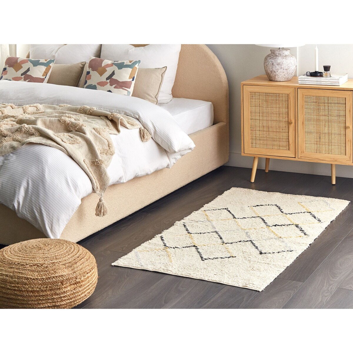 Dywan bawełniany 80 x 150 cm beżowy TEZPUR